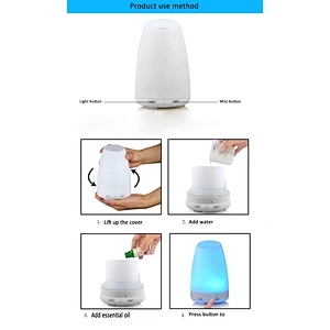Hot Sale Mini Ultrasonic Air Humidifier 120ML 7 Color LED   Aromatherapy  Essential Oil Diffuser Waterless Auto-off