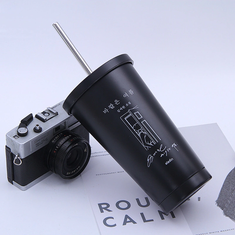 Best Sell High Quality Custom Coffee Cups Travel Beer Mug Double Wall Stainless Steel Tumbler with Straw