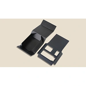 Custom High quality logo gift premium black gift box  fold cardboard  magnetic closure gift box