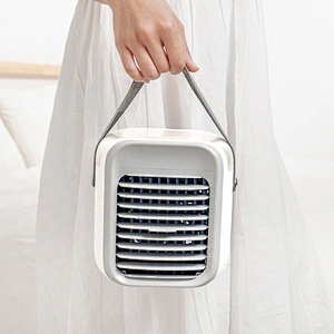 Factory supply ABS+leather material with spray personal air water cooler fan price