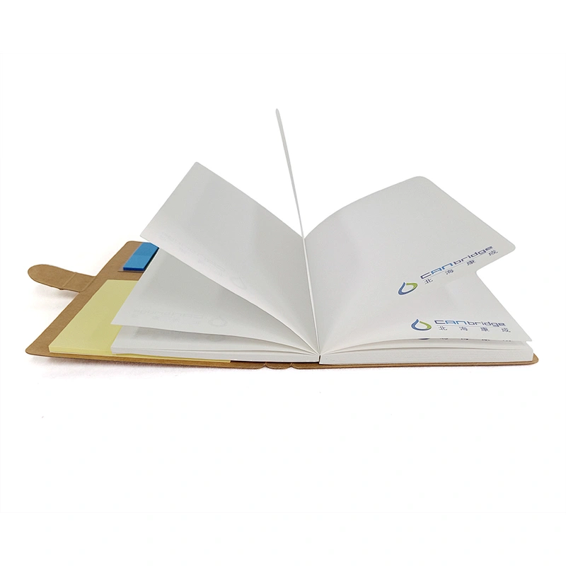 2020 hot sale High quality kraft paper custom notebook with colors sticky paper promotion gift notebook