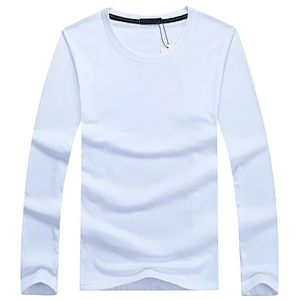 Men's cotton round collar loose-fitting oversize shirt for cultural advertising wholesale custom logo long sleeve t shirts