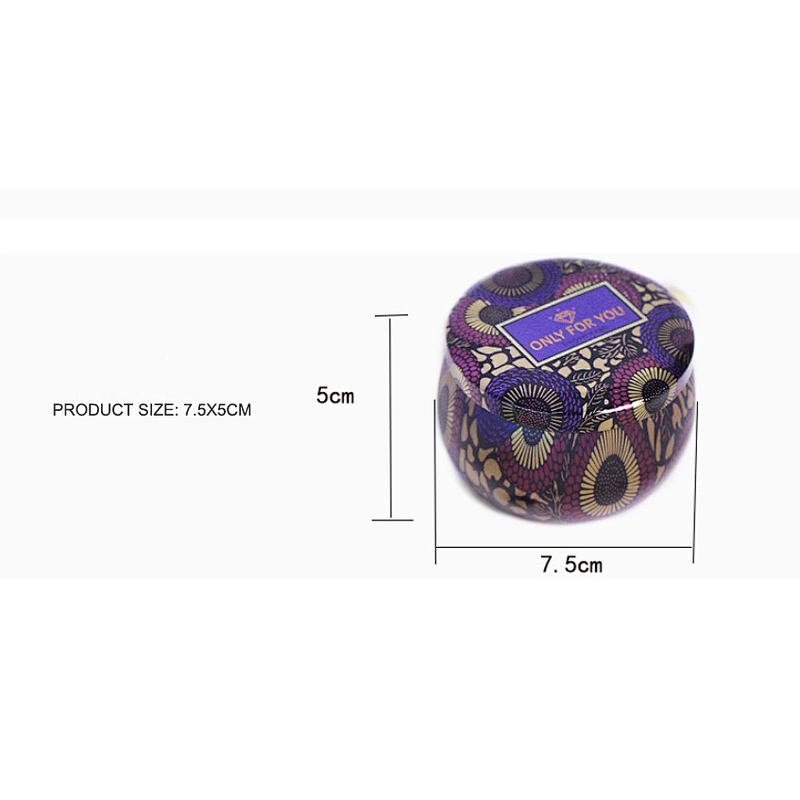 New Design Luxury Tinplate Candle Jar with Lid for Scented Candle Metal Jar Empty Candle Container Holder