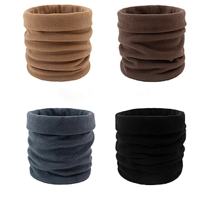 Custom  logo Autumn Winter Multifunction Neckerchief Outdoors Wind Proof Solid Color polar fleece Scarf