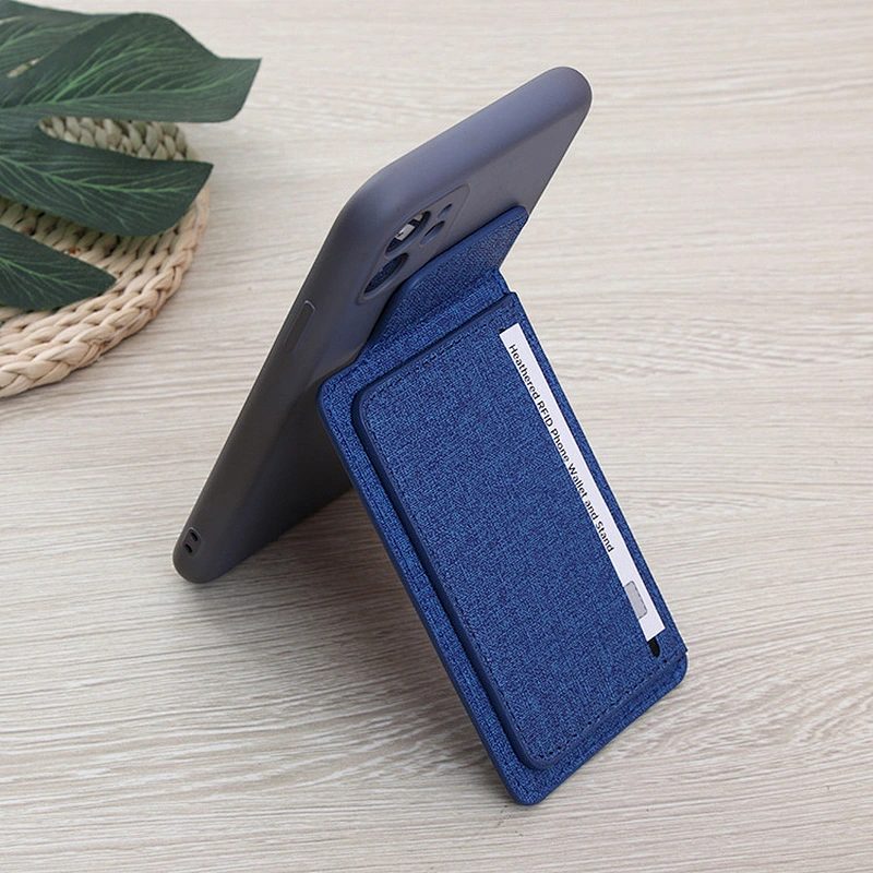High quality New design Custom advertising promotion PU leather Stick adhesive  phone card  holder