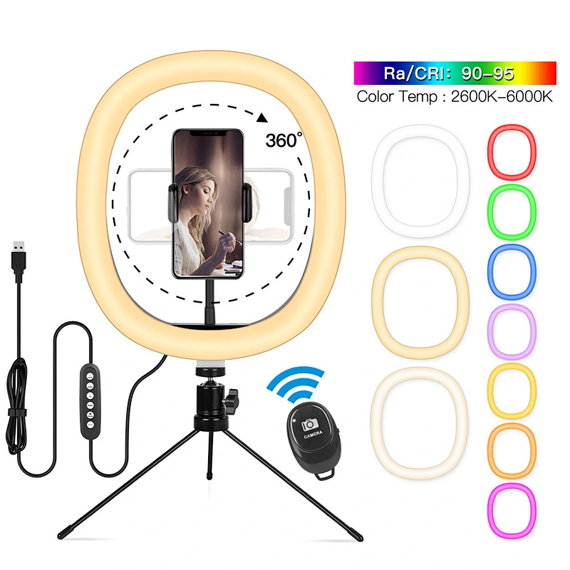 Hot sale 10 inch LED selfie ring light with Tripod stand remote control dimmable