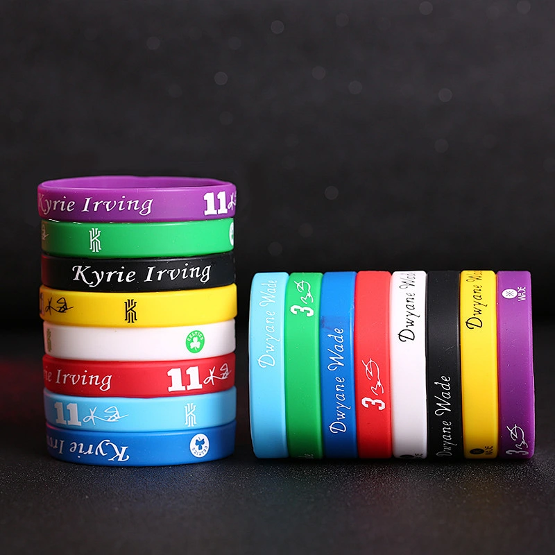 Fashion Custom Logo Silicone Wristbands Professional Silicon Bracelet Rubber Wrist Bands