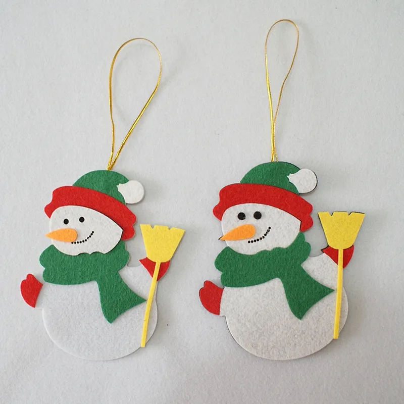 Fashion custom handmade felt craft Christmas tree decoration Wall-mounted Santa cute Claus Reindeer snowman