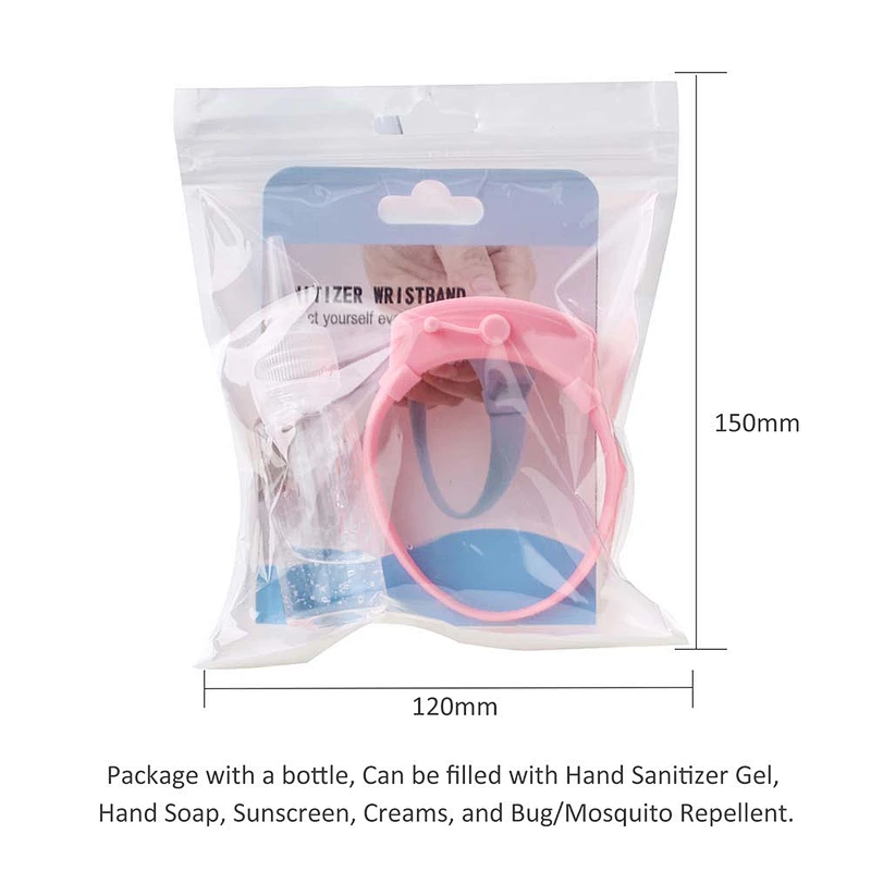 Promotional gift Bandhand Wrist Band wristband silicone adjustable Sterilization dispenser disinfection hand sanitizer bracelet