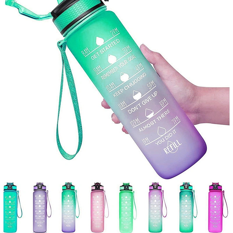 High quality custom  flip lid portable tritan frosted plastic sports fitness  personalized water bottles