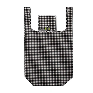 Waterproof polyester single-shoulder bag shopping bags customized LOGO outdoor travel vest folding bags