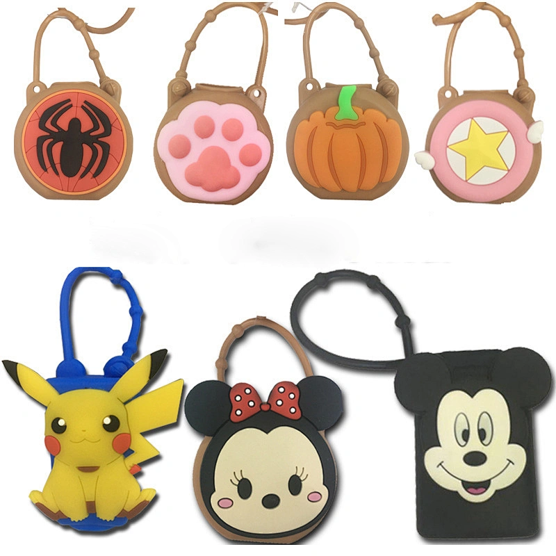Promotional Gifts Silicone perfume set 30ml cartoon hand sanitizer holder shampoon soap dispenser empty holder