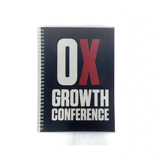 Custom Hot sale  2021 school & office supplies transparent pvc cover a5 spiral Notebook   Writing  Notebook