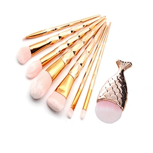 High quality promotion Fish Tail Diamond Mermaid Makeup Brush Foundation Cosmetic Brush Tool Makeup Brush