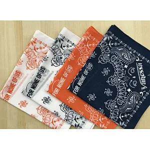 Cotton printed fabric bandana custom made multi-functional  motorcycle western bandana neckerchief head protector