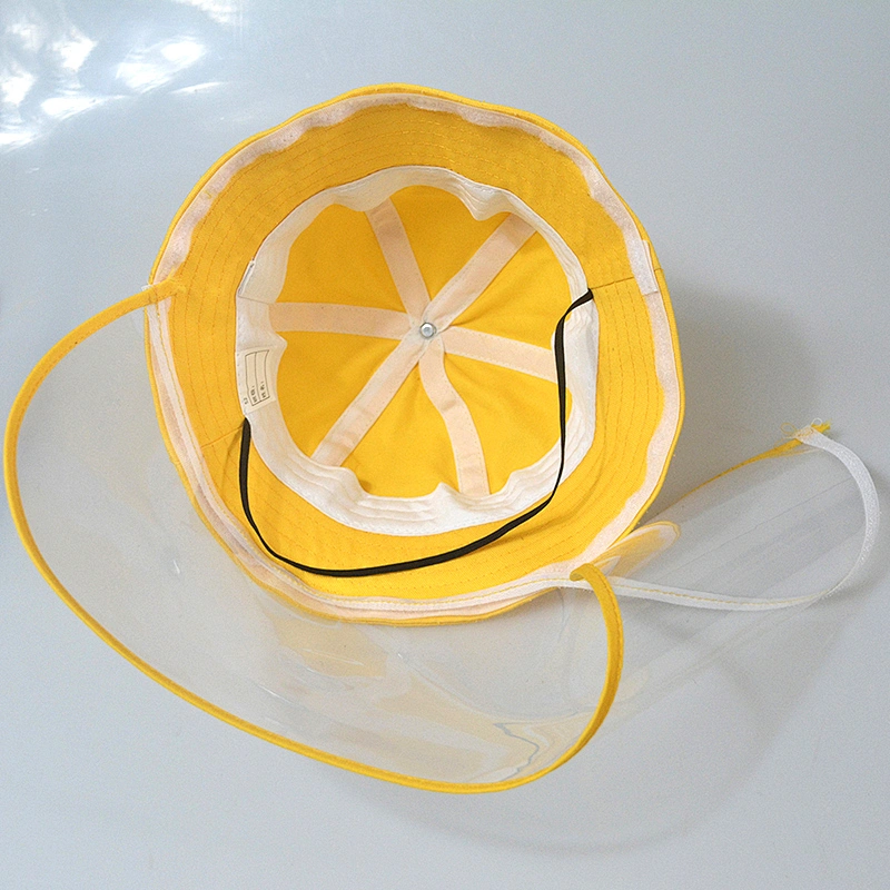 Wholesale Custom logo  Children hat  promotional  gift Boys Splash proof Transparent CurtainProtection Fisherman Bucket Hat