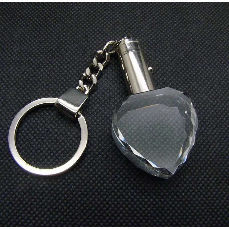 High quality custom shape Crystal Heart Shaped Wedding/party Gift Key chains