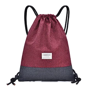 Oxford waterproof cloth backpack Student drawstring bag double shoulder ladies bag wholesale custom bundle pockets