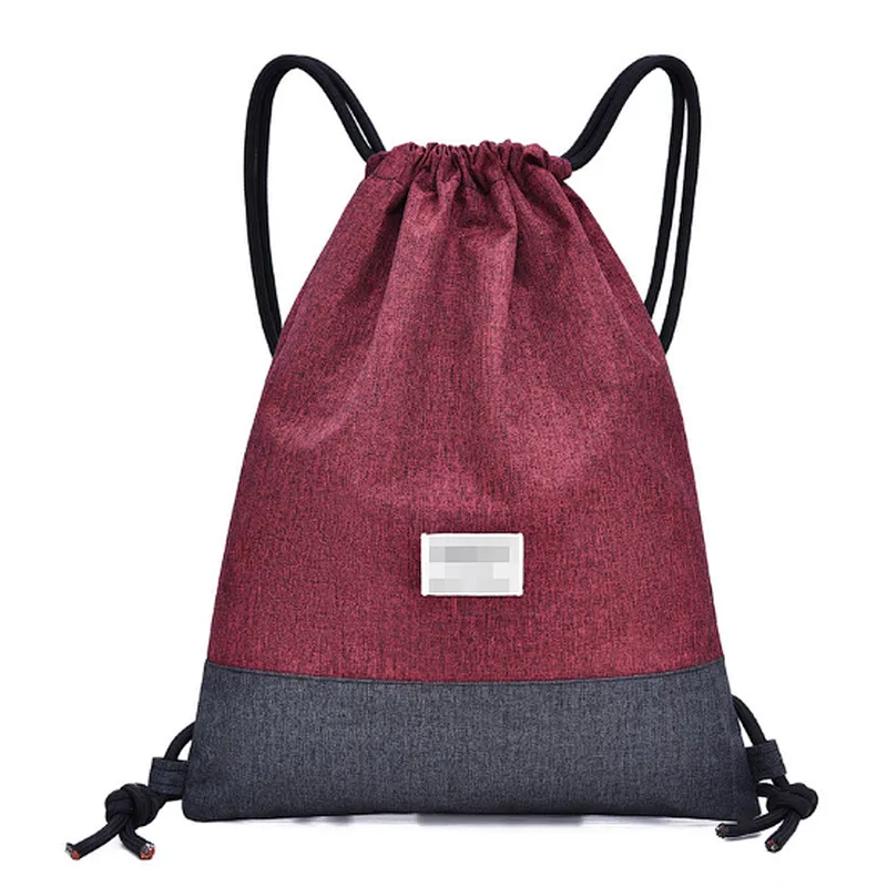 Oxford waterproof cloth backpack Student drawstring bag double shoulder ladies bag wholesale custom bundle pockets