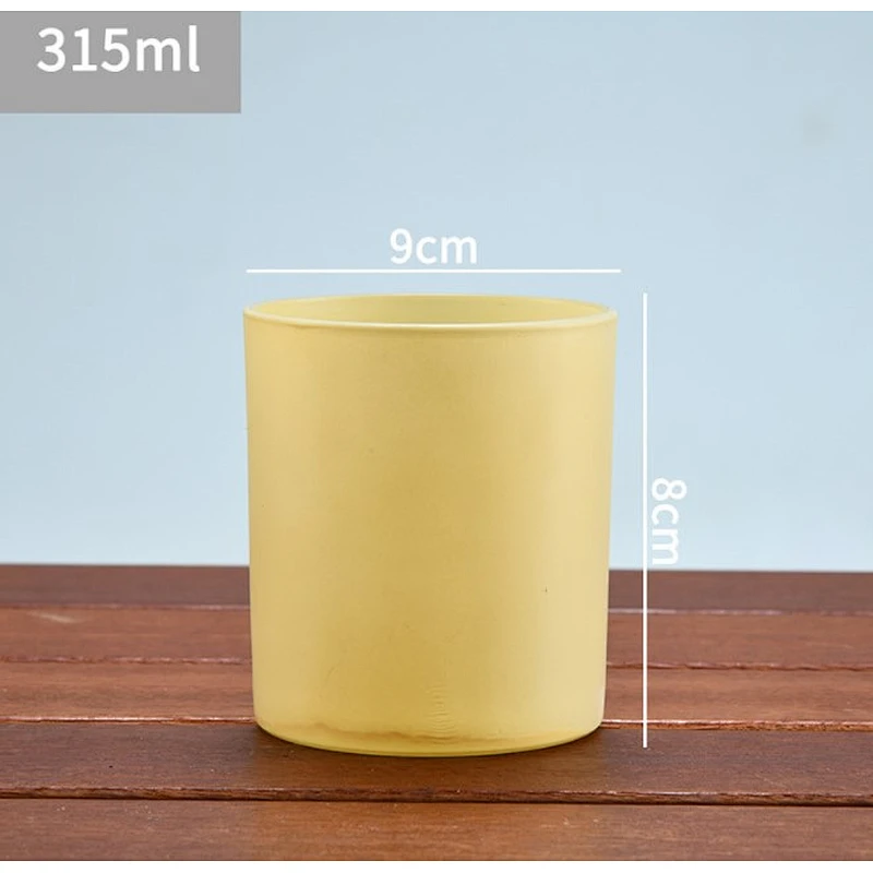 Hot Sale Custom Logo 315ml DIY Plain  Scented Candles Glass Jar Wholesales  Home Wedding Decoration Candle Jar  with Wood Lid