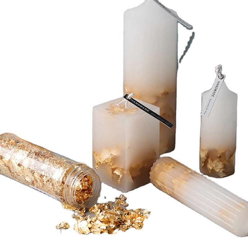 luxury Custom DIY handmade paraffin wax creative gold foil aroma candles promotion gift  handmade candle