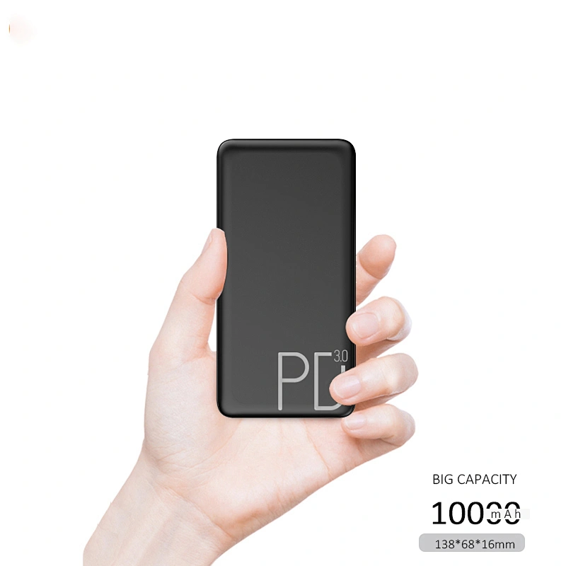 High Quality portable  PD quick charge wireless  power bank portable custom logo  power bank with led lamps