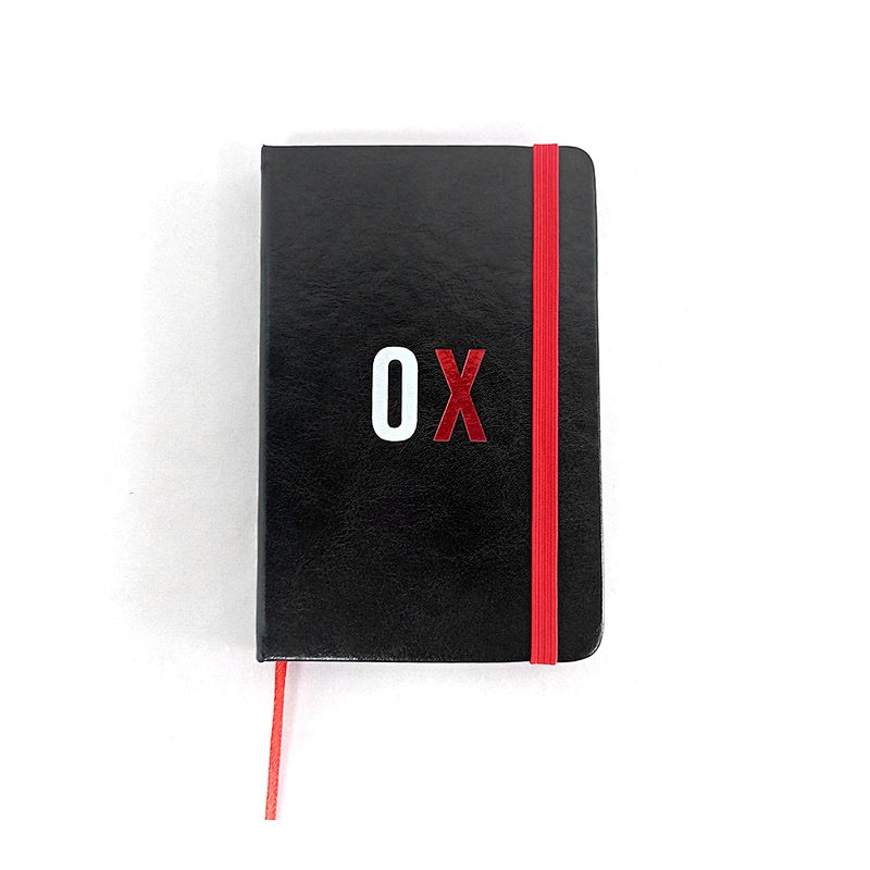 Custom  logo paper notebook  high quality black pu leather notebook Promotional activities notebook