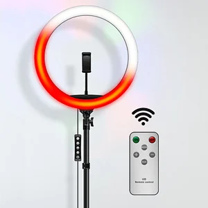 Hot sale 13 inch LED selfie  ring light  remote control tripod stand  video switchable ring light