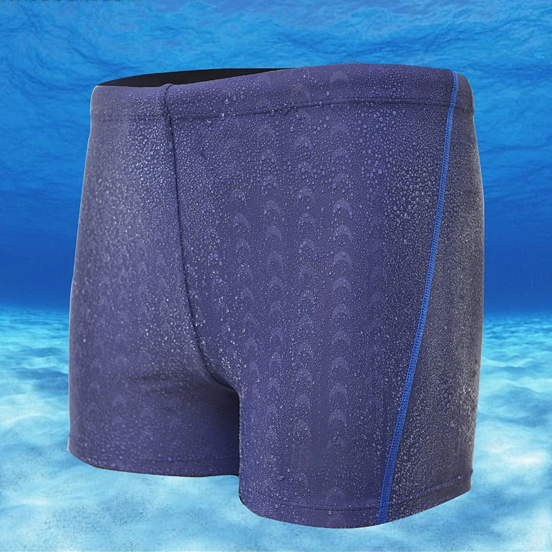 Promotional Gift New style spliced comfortable men's swimming trunks fashionable flat-angle high-stretch men's swimwear