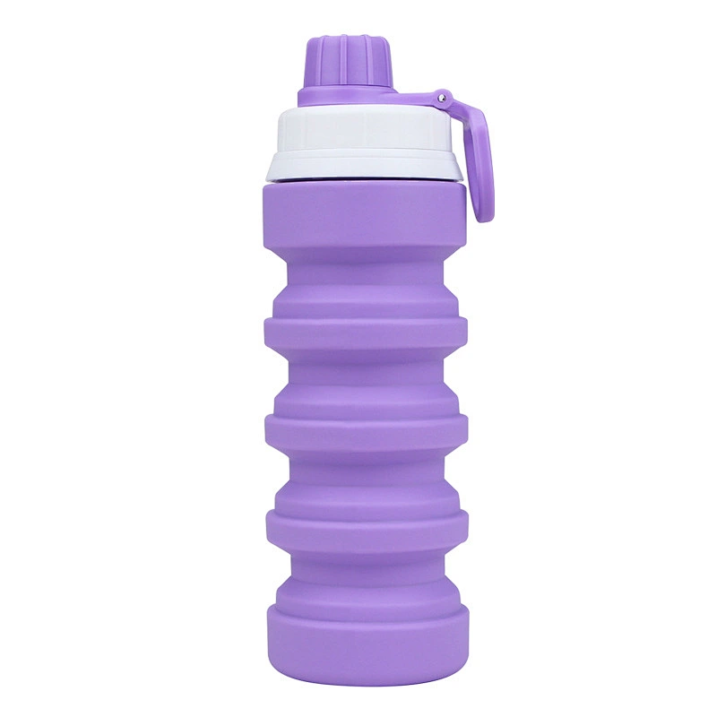 customizable 300ml Foldable water bottle Food grade BPA free portable sport cycling hiking silicone water bottle