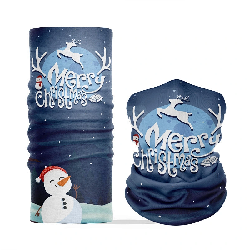 Christmas seamless face scarf custom 3D printed outdoor sports riding mask neck scarf magic headscarf Neck Gaiter