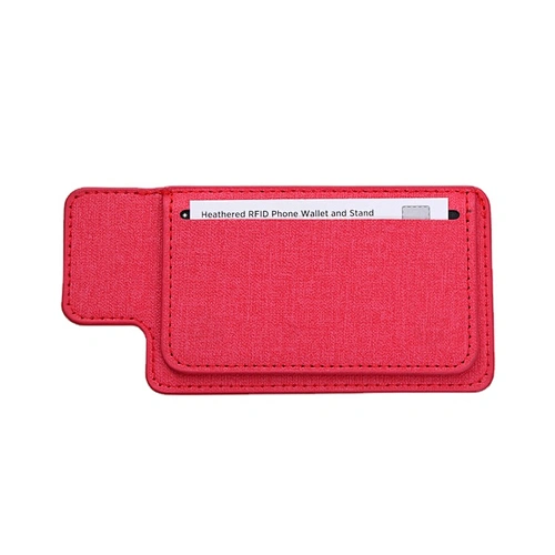 High quality New design Custom advertising promotion PU leather Stick adhesive  phone card  holder
