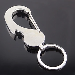 Multi-functional Mini Metal Key Chain Compass Bottle Opener Souvenir Promotional Gift Engraving Logo Silver Color Key Chains