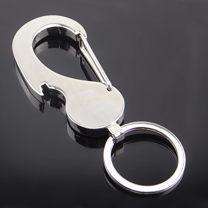 Multi-functional Mini Metal Key Chain Compass Bottle Opener Souvenir Promotional Gift Engraving Logo Silver Color Key Chains