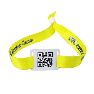 Full color printing dye sublimation fabric QR code wristband Concert amusement park wristbands