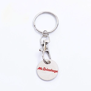 Custom Metal  Euro  Coin Keychain Shopping Trolley Coin /promotion Gifts  Keychain