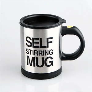 Stainless steel mix drinks cup coffee tea stirring mug automatic electric mixing drinks cup with customized logo