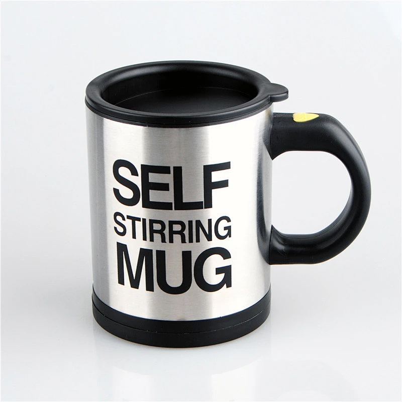 Stainless steel mix drinks cup coffee tea stirring mug automatic electric mixing drinks cup with customized logo