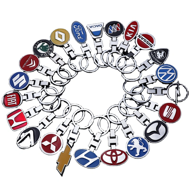 Creative Luxury Custom Blank Metal Keychains Promotional Gifts  Various  Brand Car Logo Ring Holder Key Chain