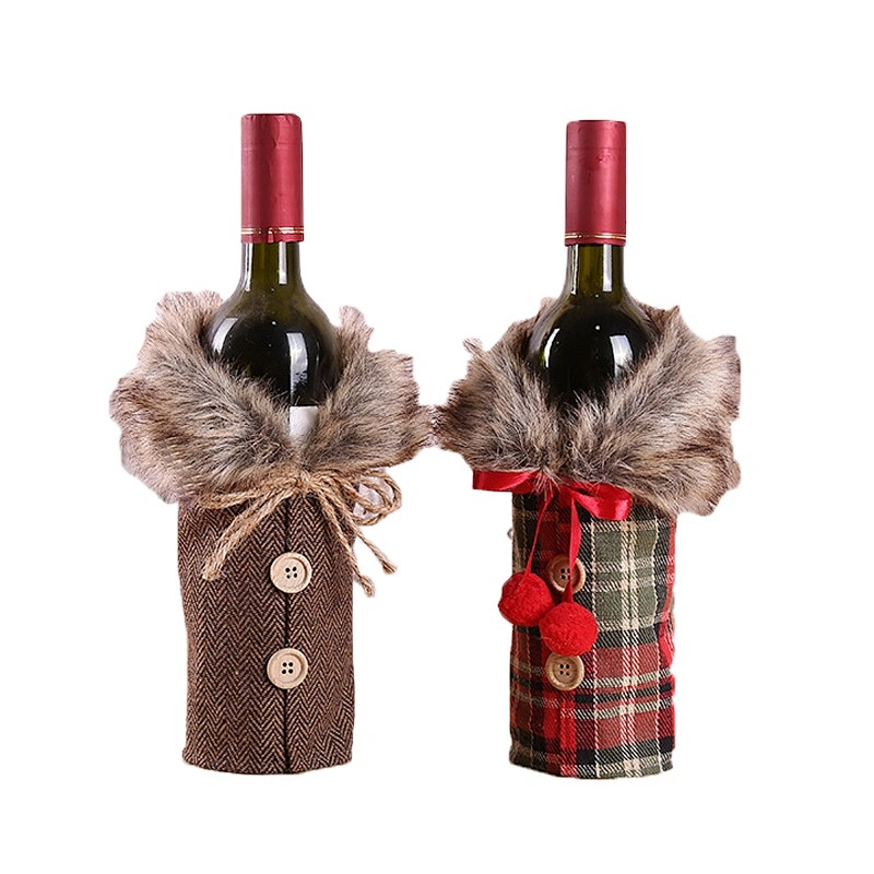 Hot selling Merry Christmas Wine Bottle Bags cover Xmas festival Party Table decoration gifts