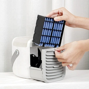 Factory supply ABS+leather material with spray personal air water cooler fan price