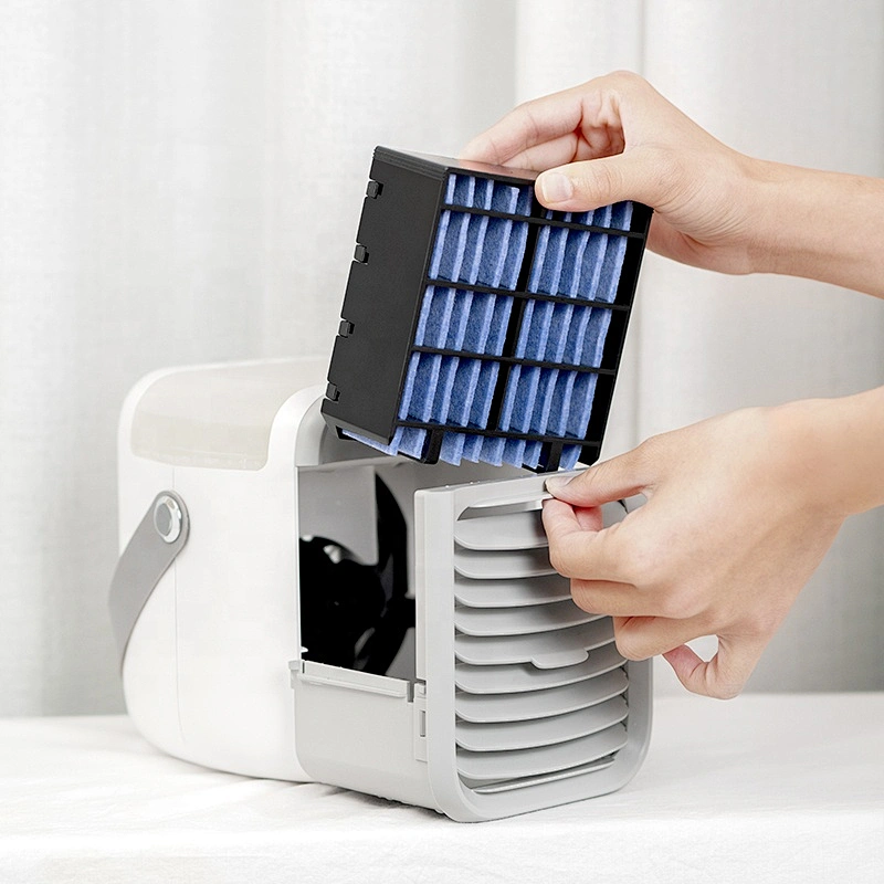 Factory supply ABS+leather material with spray personal air water cooler fan price
