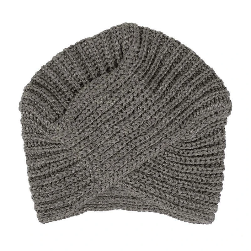 High Quality Vintage Fashion Winter Warm Soft Knit hat Beanie Cross  knit hat Lady knitted warm hat