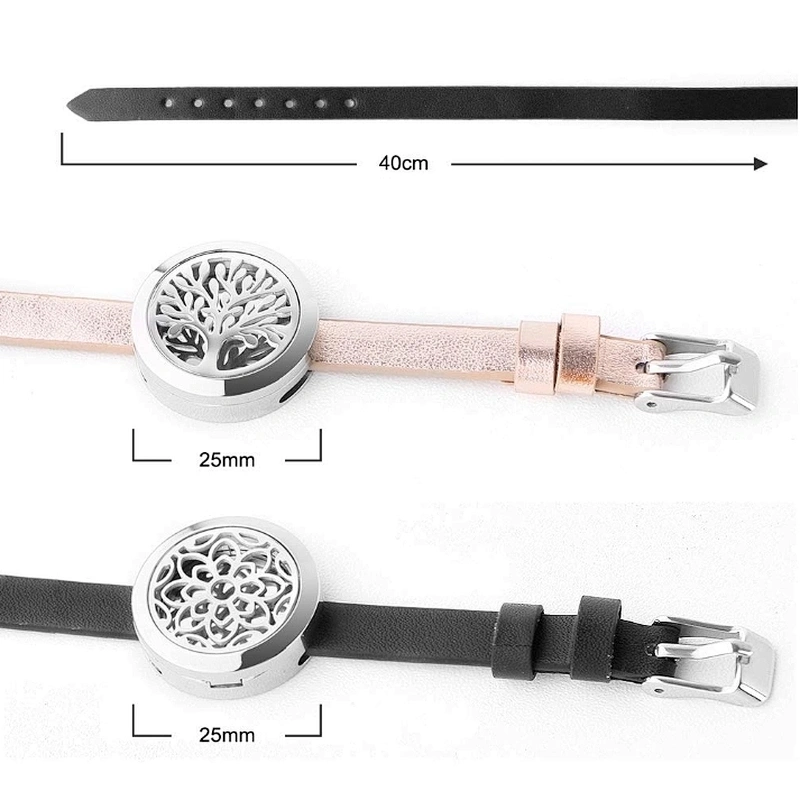 Fashion Aromatherapy Essential Oil Diffuser Leather Bracelet New Design Bracelet  Adjustable leather bracelet