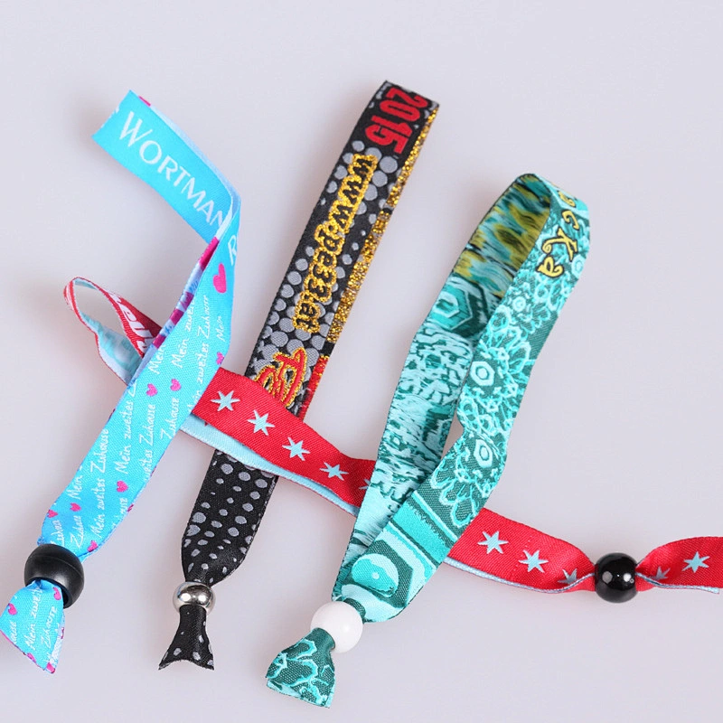 High quality festival  custom  one-off polyester fabric wristband