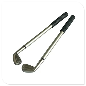 Luxury golf pen gift set box golf zinc alloy ballpoint pen set advanced business gifts custom logo mini realistic golf practice