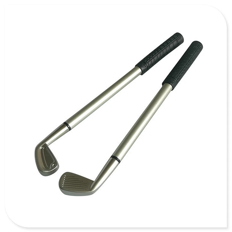Luxury golf pen gift set box golf zinc alloy ballpoint pen set advanced business gifts custom logo mini realistic golf practice