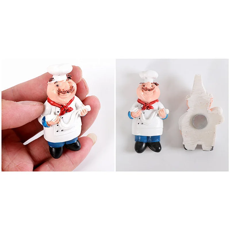 Custom logo Cartoon Creative Craft Home Decoration Chef Cook Resin  Fridge Magnet promotion gift Fridge Magnet