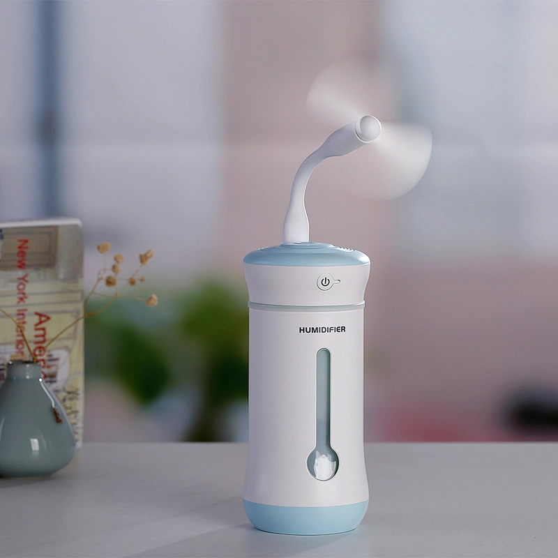 Promotional Gift USB Office Essential Oil Diffuser With Mini Fan LED Lamp Air Humidifier