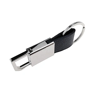 Top Sales High Quality luxury custom blank metal and leather car keychain key  promotional gift keychain
